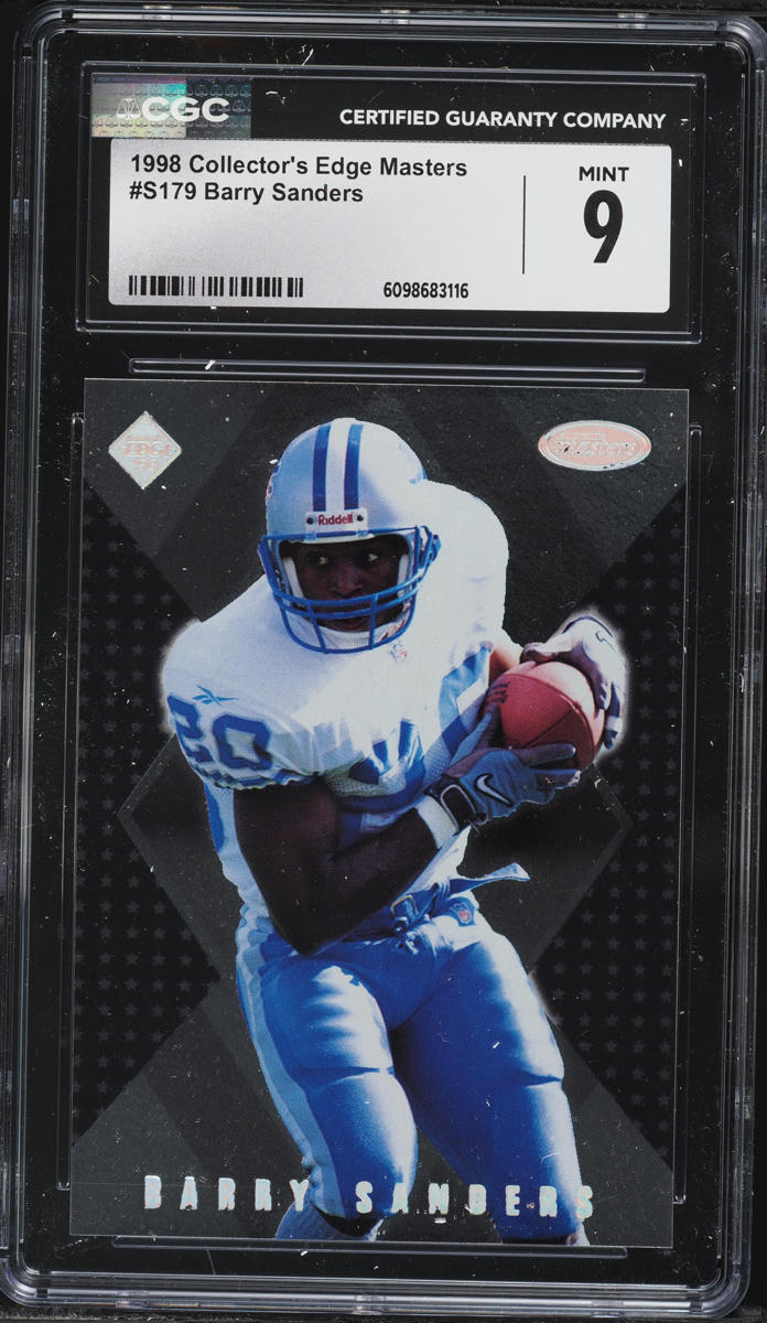 1998 Collector's Edge Masters Barry Sanders /5000 #S179 CGC 9 MINT