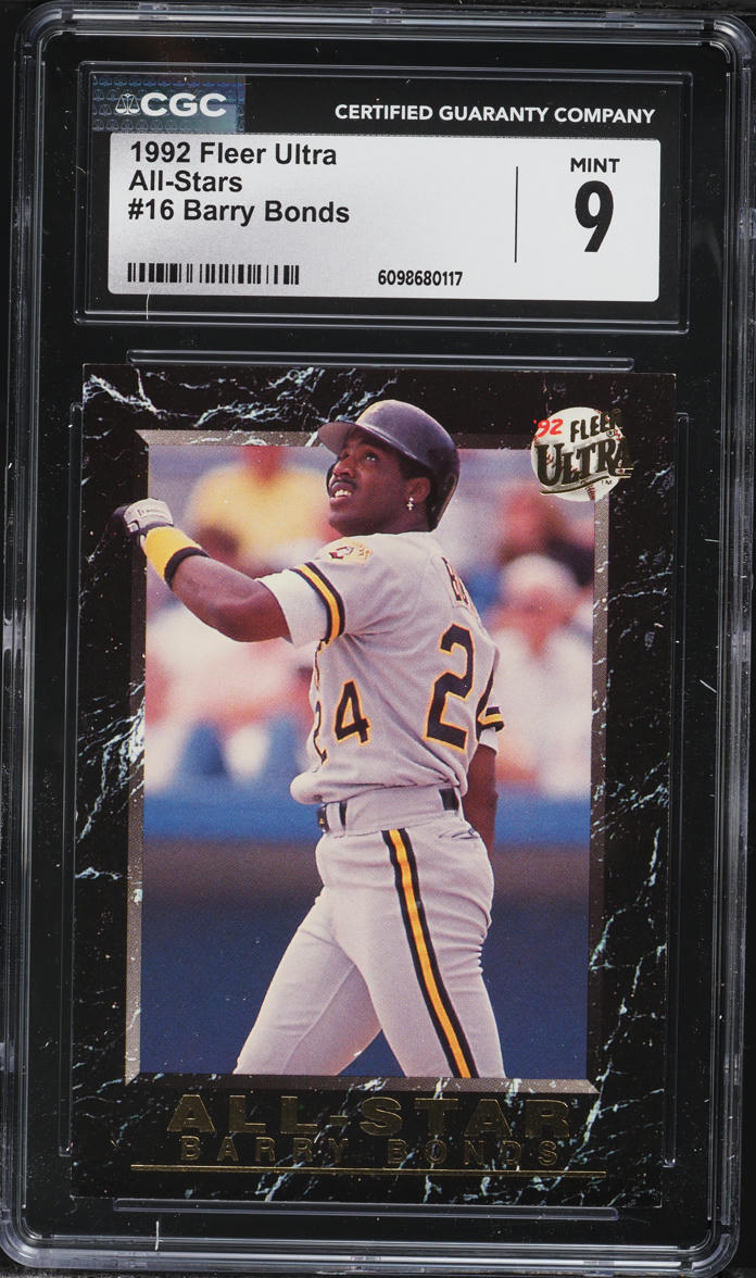 1992 Ultra All-Stars Barry Bonds #16 CGC 9 MINT