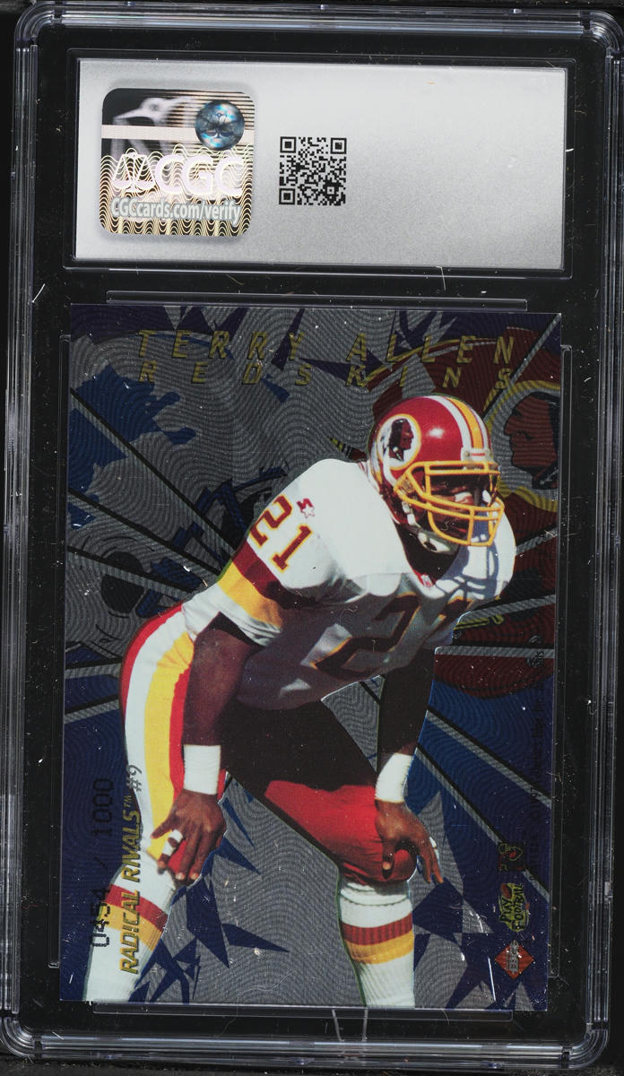 1997 Collector's Edge Masters Radical Rivals Barry Sanders & Terry Allen /1000 #9 CGC 9 MINT