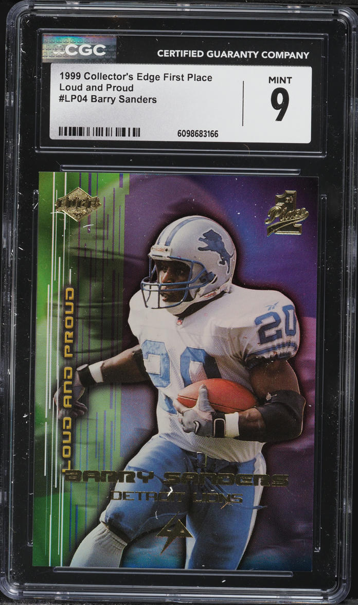 1999 Collector's Edge First Place Loud And Proud Barry Sanders #LP04 CGC 9 MINT