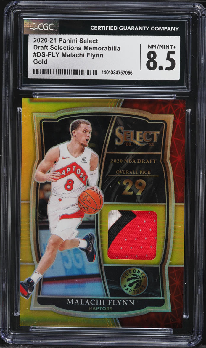 2020 Select Draft Selections Memorabilia Gold Malachi Flynn ROOKIE PATCH /10 #DS-FLY CGC 8.5