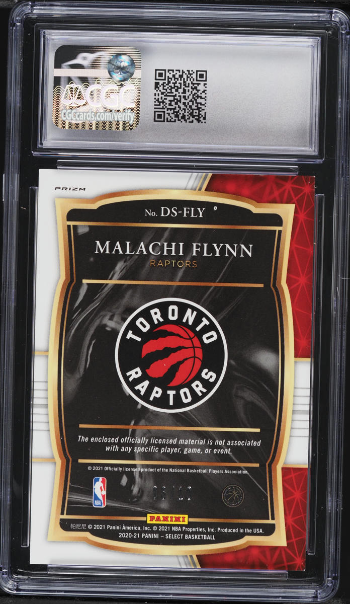 2020 Select Draft Selections Memorabilia Gold Malachi Flynn ROOKIE PATCH /10 #DS-FLY CGC 8.5