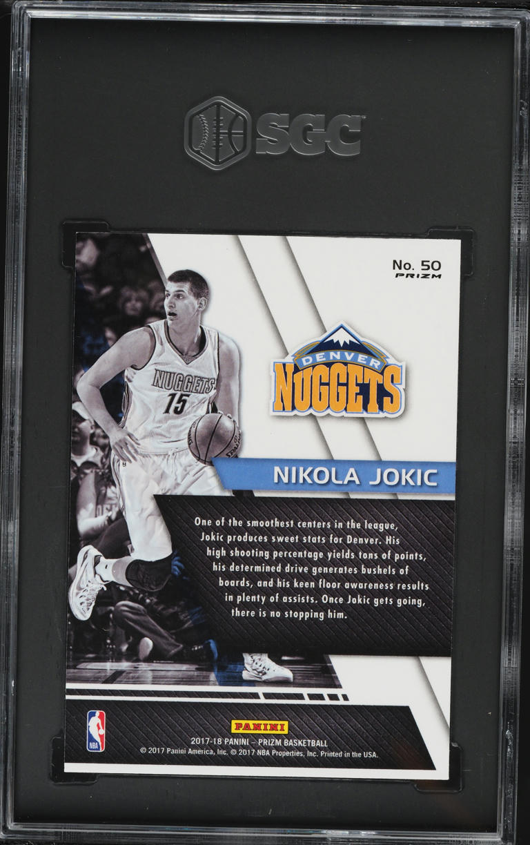 2017 Panini Prizm Fundamentals Green Nikola Jokic #50 SGC 10 GEM MINT