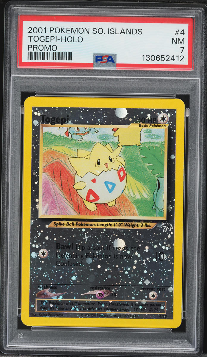 2001 Pokemon Southern Islands Promo Holo Togepi #4 PSA 7 NRMT