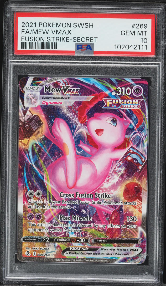 2021 Pokemon Sword & Shield Fustion Strike SEC Mew VMAX #269 PSA 10 GEM MINT