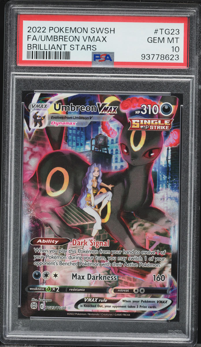 2022 Pokemon Sword & Shield Brilliant Stars CHR Umbreon VMAX #TG23 PSA 10 GEM MINT