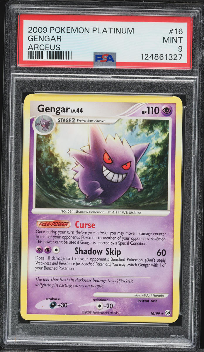 2009 Pokemon Platinum Arceus Gengar #16 PSA 9 MINT