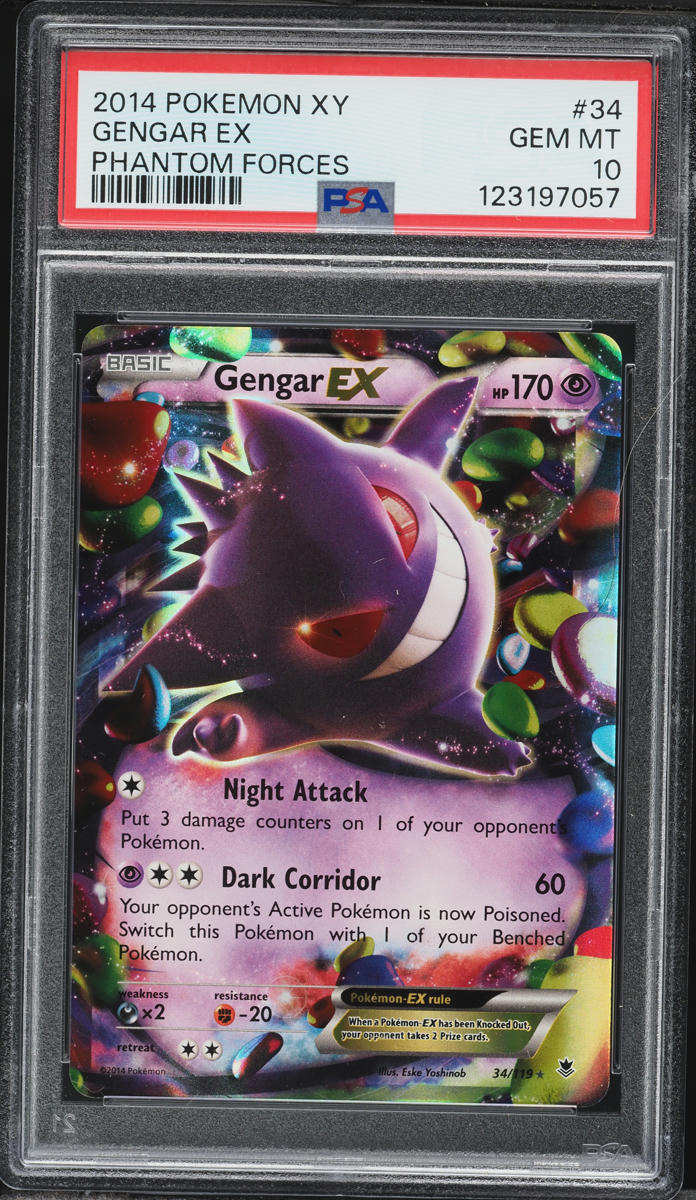 2014 Pokemon XY Phantom Forces Gengar EX #34 PSA 10 GEM MINT