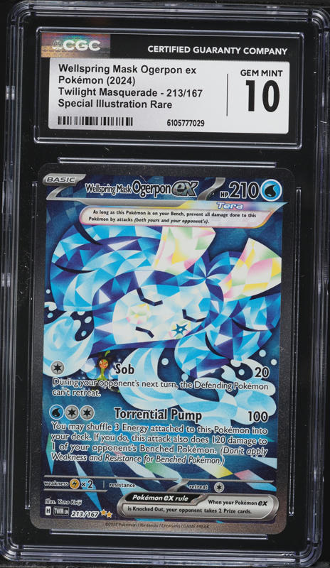 2024 Pokemon SV Twilight Masquerade SIR Wellspring Mask Ogerpon ex #213 CGC 10 GEM MINT