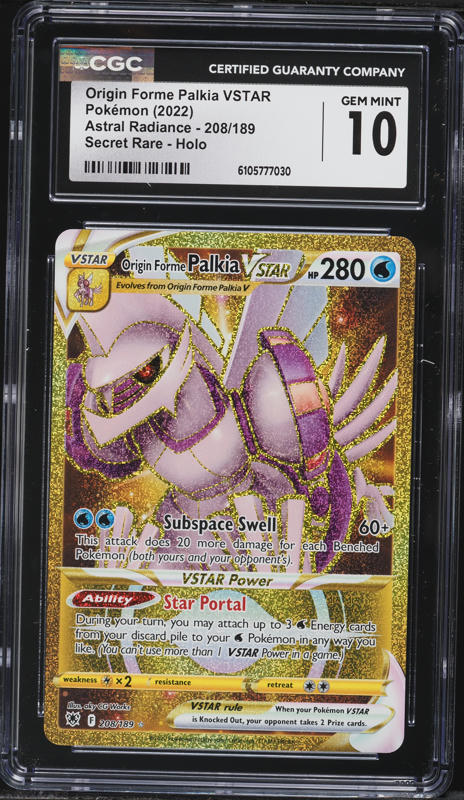 2022 Pokemon SWSH Astral Radiance Gold Rare Origin Forme Palkia VSTAR #208 CGC 10 GEM MINT