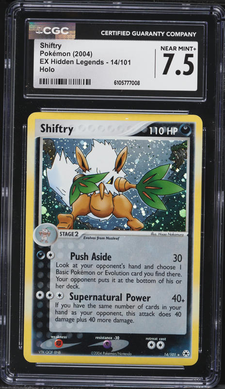 2004 Pokemon EX Hidden Legends Holo Shiftry #14 CGC 7.5 NRMT+