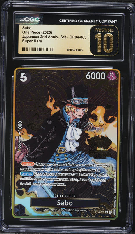 2024 One Piece Japanese Promo 7-Eleven Campaign Sabo #ST13-001 PSA