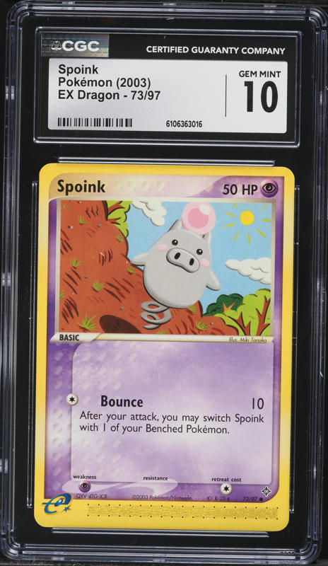 spoink pokemon card price Single EX DRAGON Obsidian Flames Type Spoink 062 Crystal Guardians -