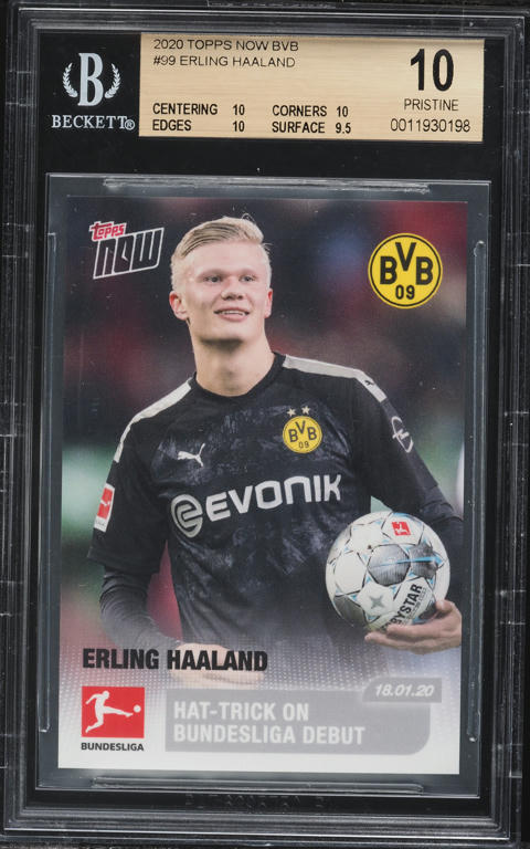 2019 Topps Now Bundesliga Erling Haaland ROOKIE /487 #99 BGS 10