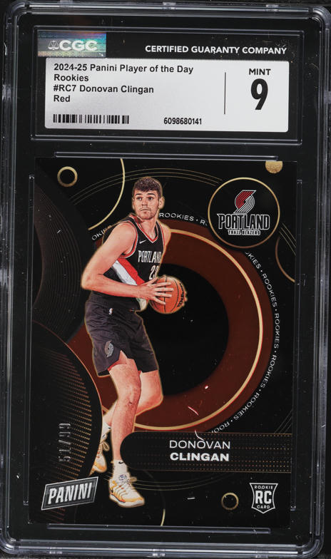 2024 Panini Player Of The Day Red Donovan Clingan ROOKIE /99 #RC7