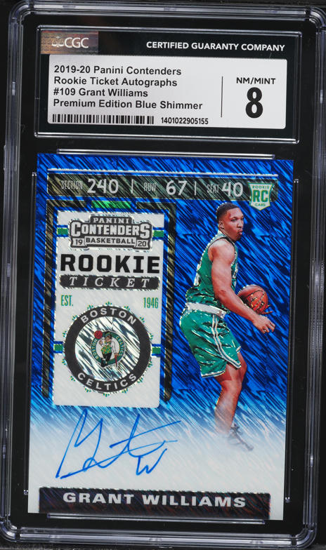 2019 Panini Contenders Season Ticket Premium Blue Shimmer Grant