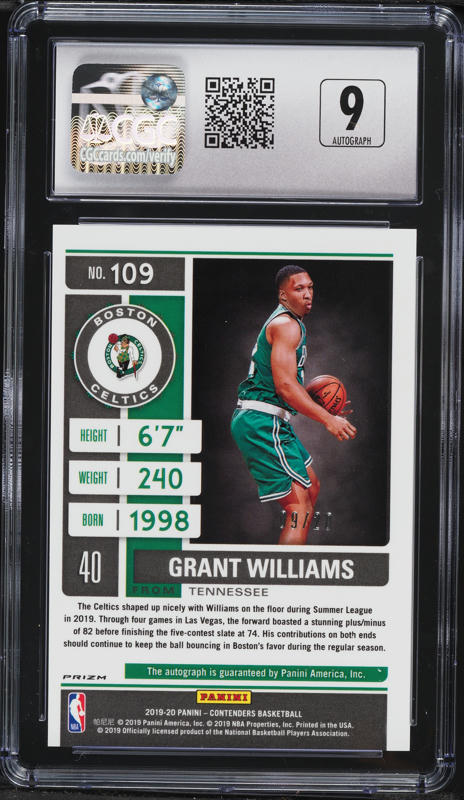 2019 Panini Contenders Season Ticket Premium Blue Shimmer Grant