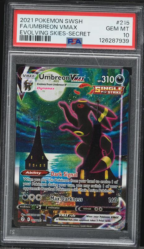 Umbreon VMAX 2021年製 Gem Mint 10 Umbreon VMAX 48/69 [CGC 10 9.5] 2021 Eevee Heroes Full Art