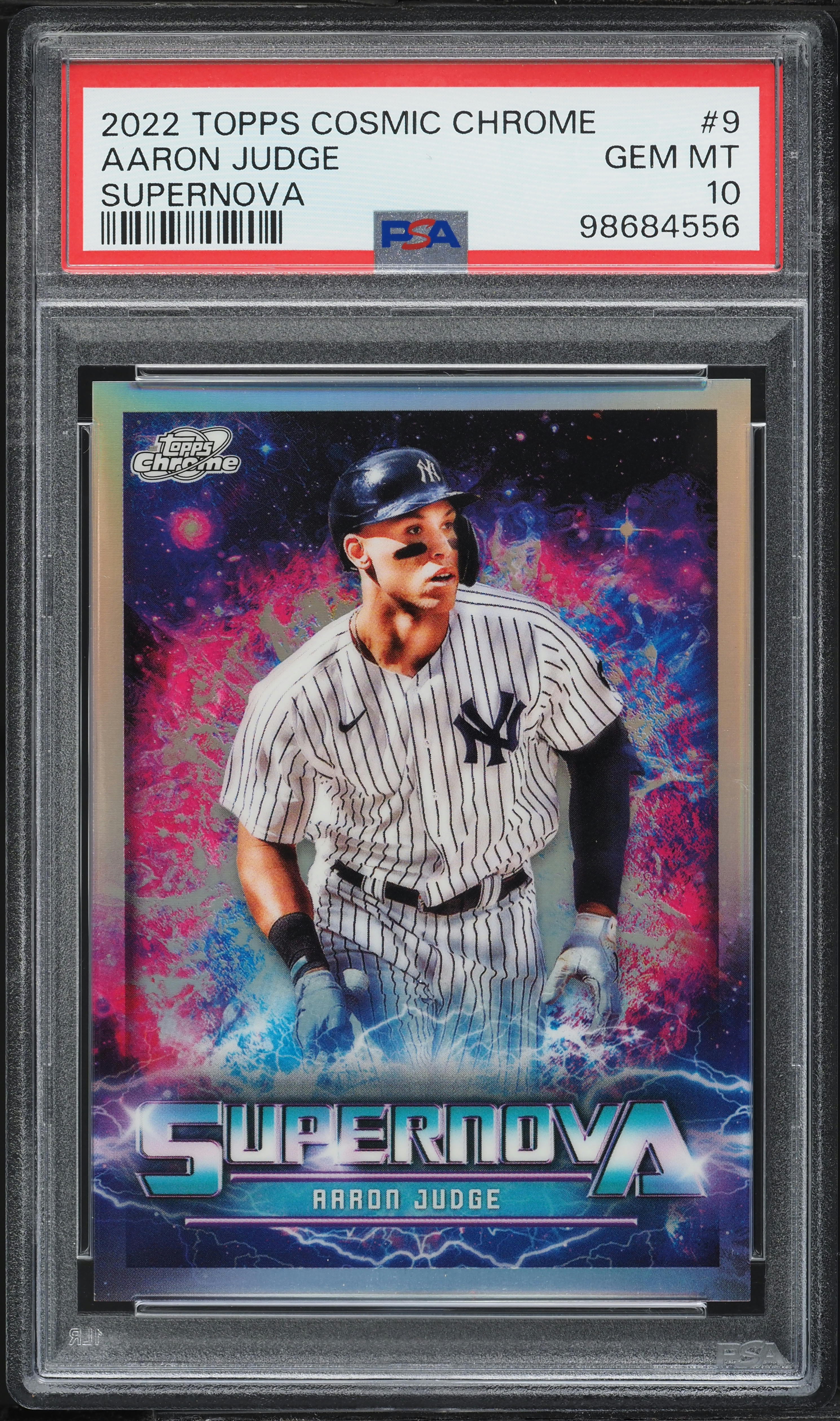 2022 Topps Chrome Cosmic Supernova Aaron Judge #9 PSA 10 GEM MINT 