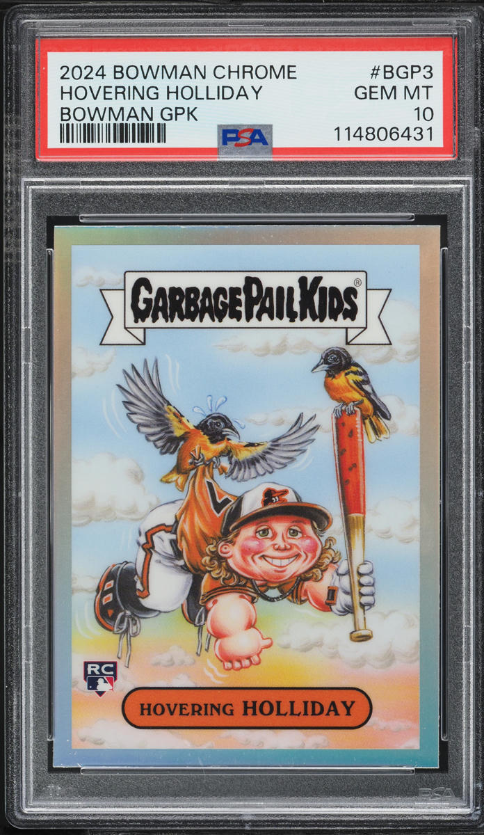 2024 Bowman Chrome Garbage Pail Kids Hovering Jackson Holliday ROOKIE #BGP-3 PSA 10 GEM MINT