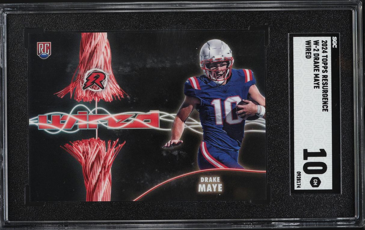 2024 Topps Resurgence Wired Drake Maye ROOKIE #W-2 SGC 10 GEM MINT