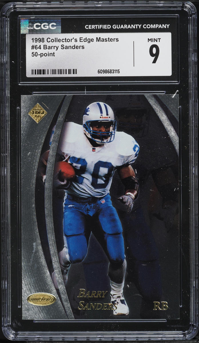 1998 Collector's Edge Masters 50-Point Barry Sanders /3000 #64 CGC 9 MINT