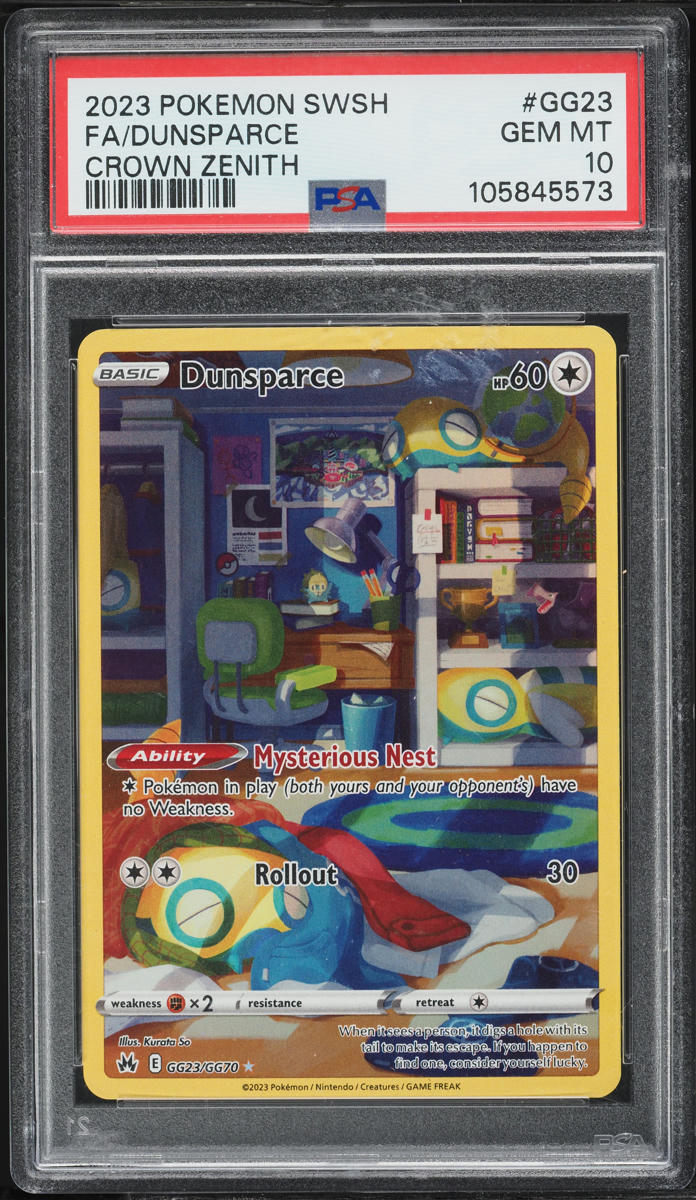 2023 Pokemon Sword & Shield Crown Zenith Full Art Dunsparce #GG23 PSA 10 GEM MINT
