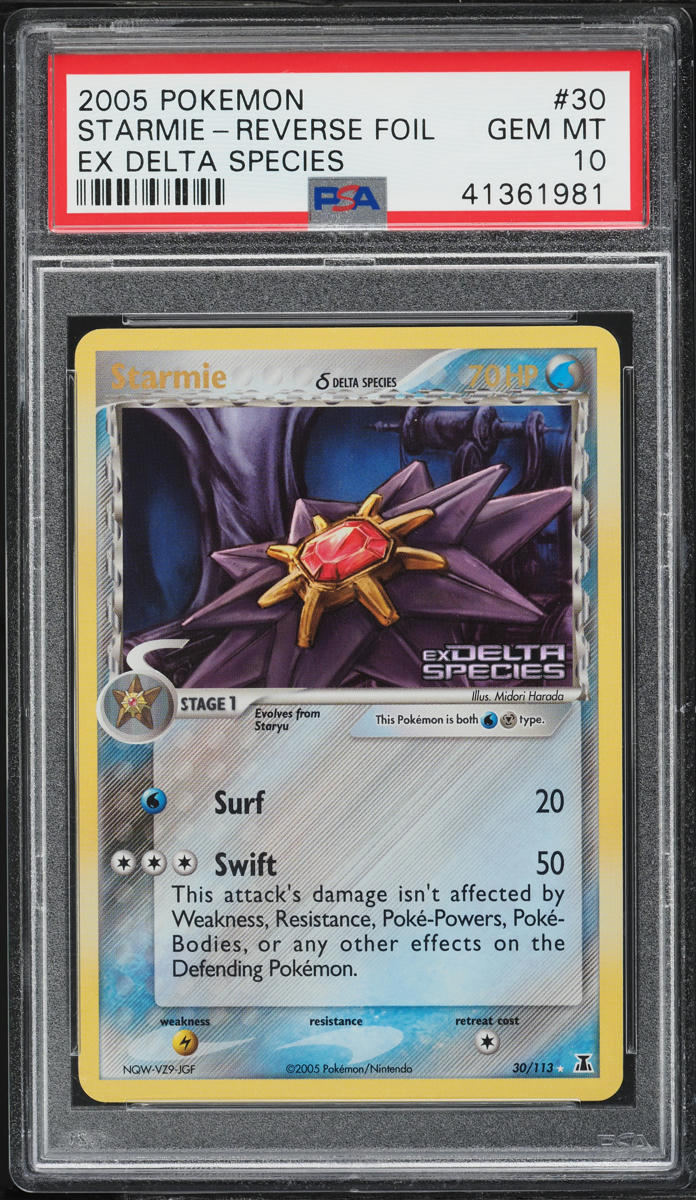 2005 Pokemon EX Delta Species Reverse Holo Starmie #30 PSA 10 GEM MINT