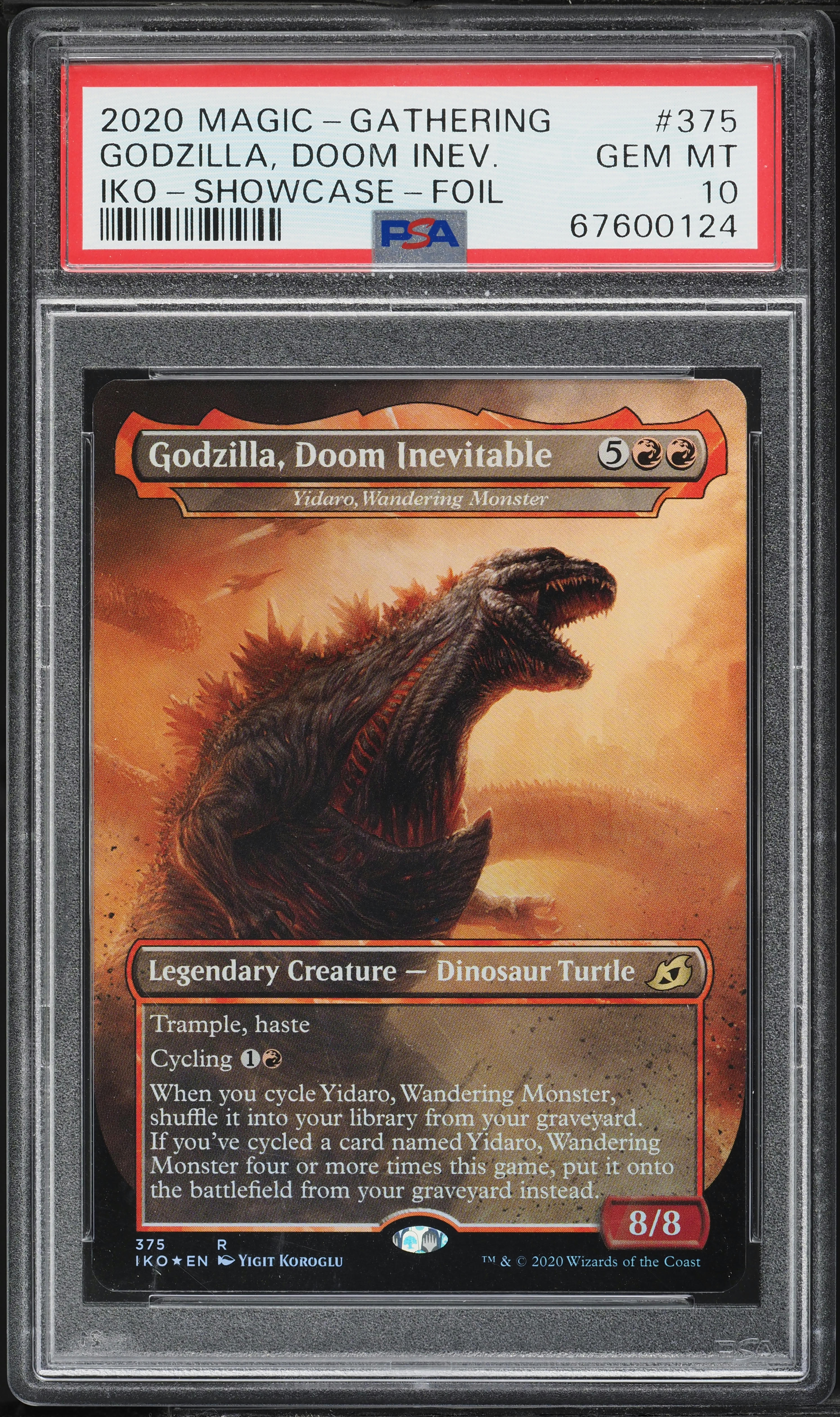 2020 MTG Ikoria: Lair Of Behemoths Iko-Showcase Foil Godzilla, Doom  Inevitable #375 PSA 10 on Fanatics Collect