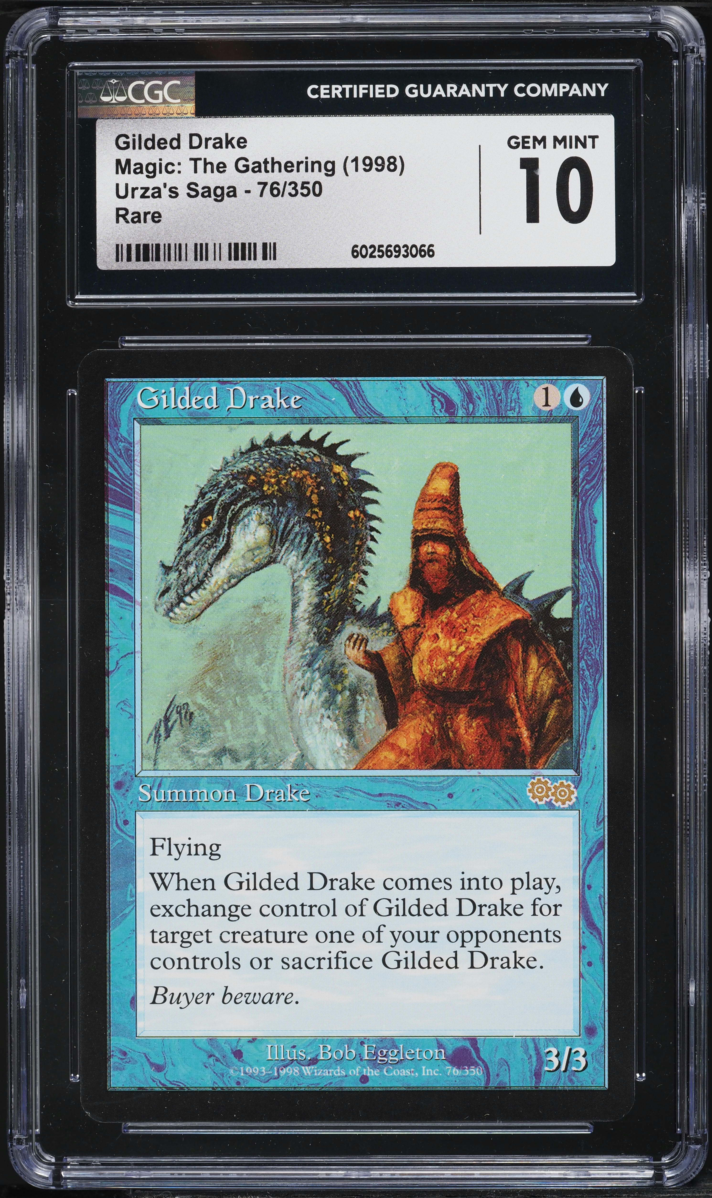 1998 Magic The Gathering MTG Urza's Saga Gilded Drake CGC 10 GEM