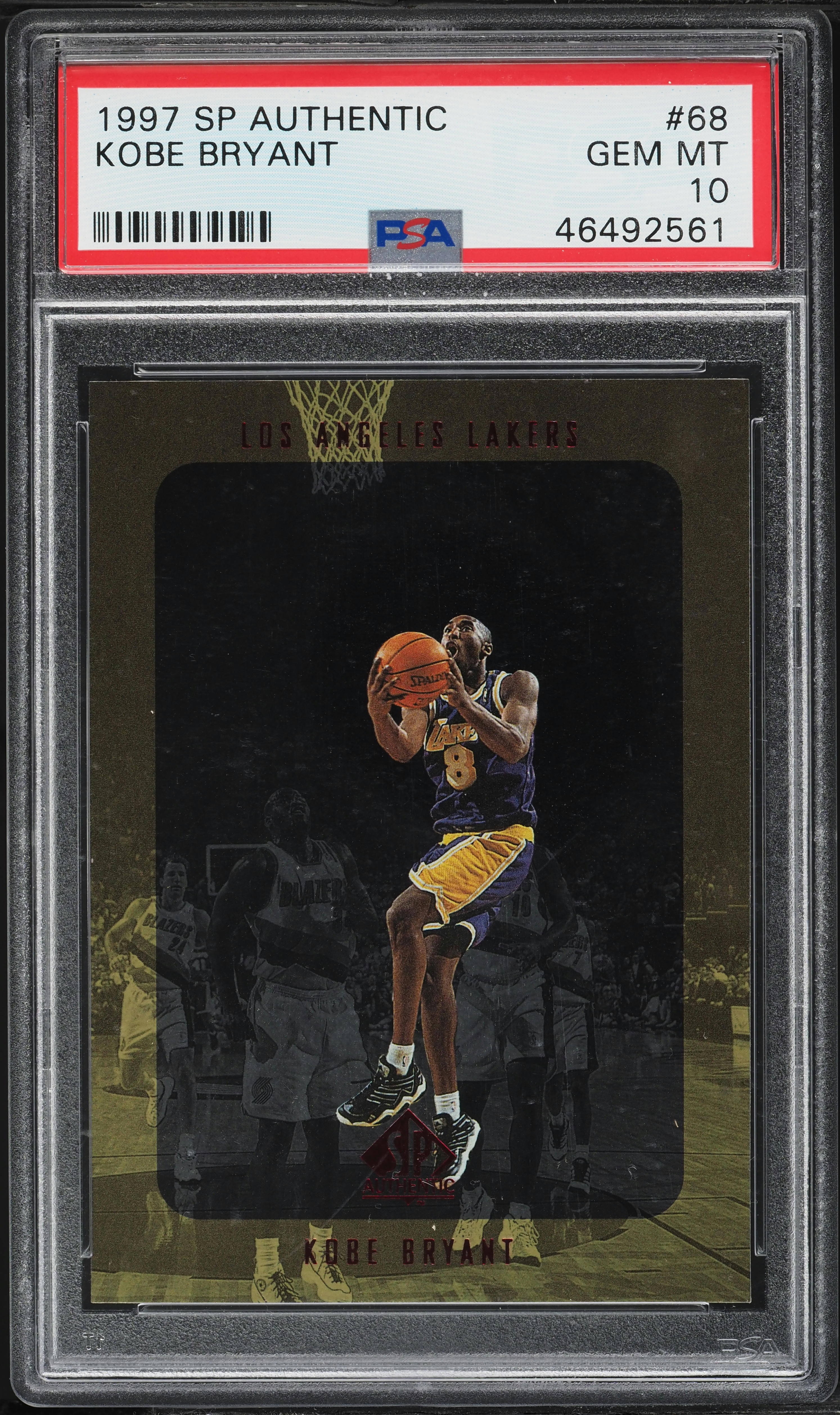 1997 SP Authentic Kobe Bryant #68 PSA 10 GEM MINT on Fanatics Collect