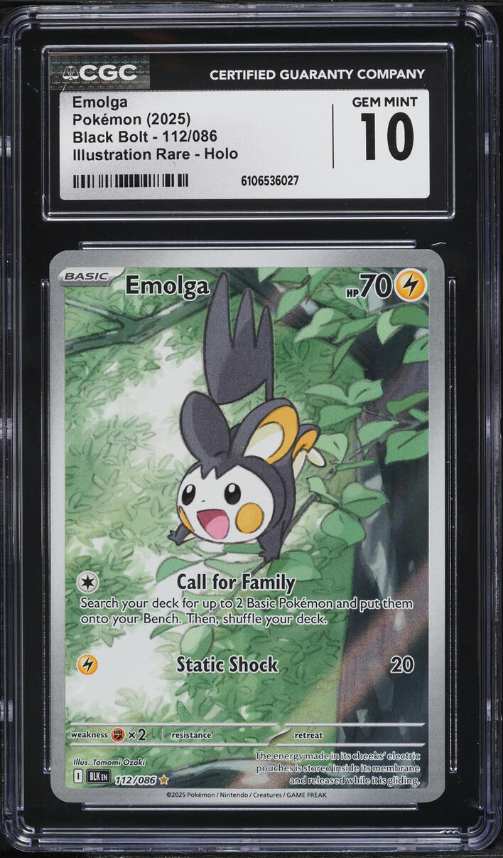 emolga ex pokemon card price 2025 Scarlet & Violet Black Bolt IR #112 CGC 10 GEM MINT on Fanatics Collect this attack does 30 more damage. 2013 Pokemon Black & White