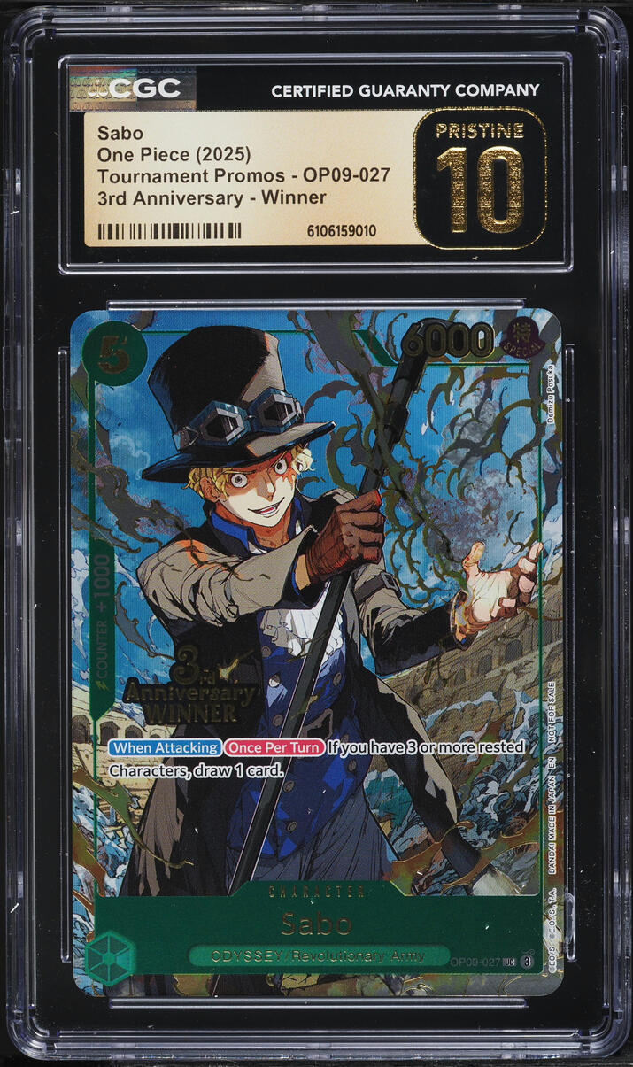 2025 One Piece Tournament Promos 3rd Anniversary Winner Alt Art