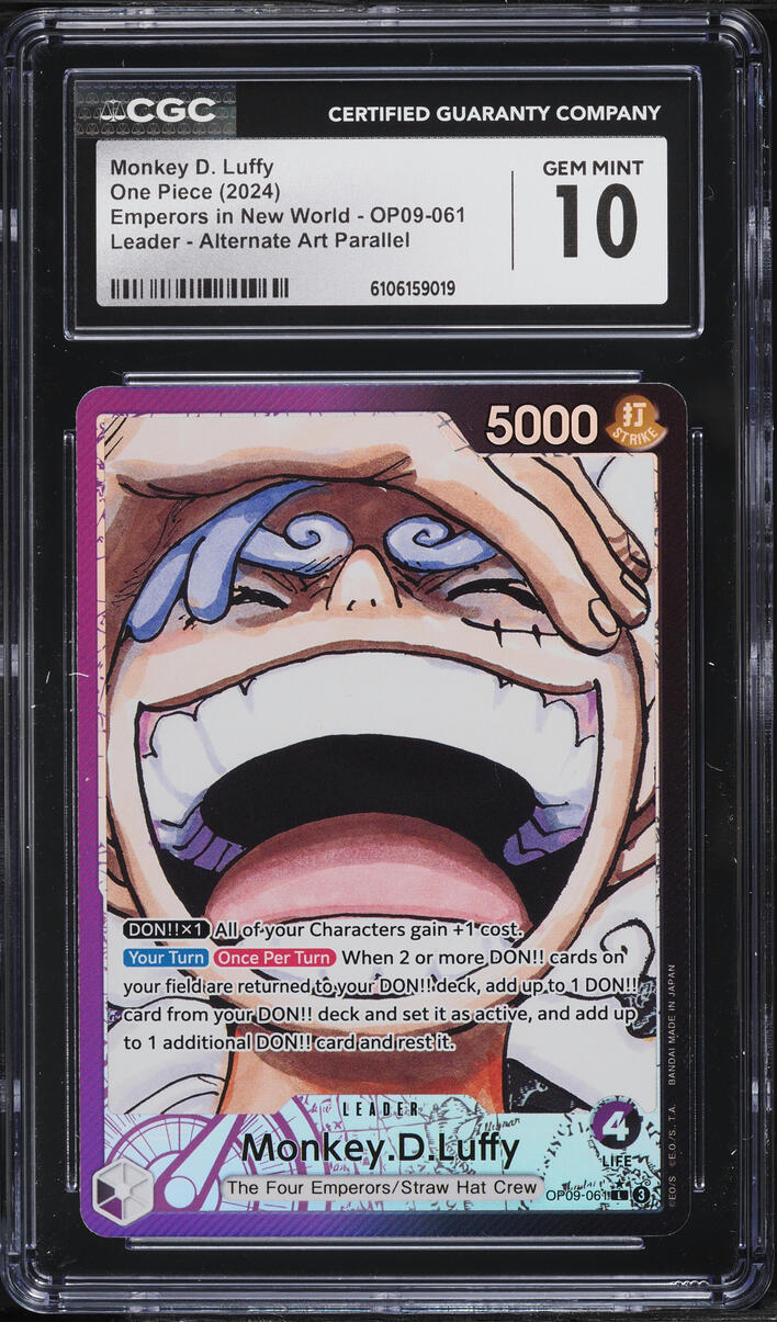 2024 One Piece Japanese Emperors In The New World Leader Monkey D. Luffy # OP09-061 CGC 10 on Fanatics Collect