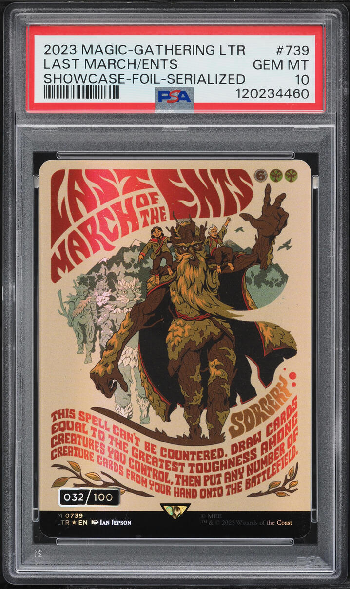 MTG The Lord Of The Rings: Tales Of Middle-Earth Showcase Foil Last March Ents #739 PSA 10 on Fanatics Collect MTG The Lord Of The Rings: Tales Of Middle-Earth Showcase Foil Last March Ents #739 PSA 10 on Fanatics Collect
