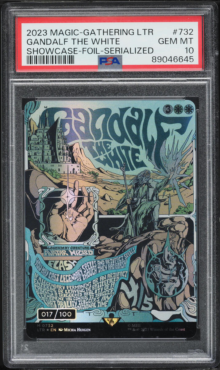 2023 MTG the Lord Of The Rings: Tales Of Middle-Earth Foil Serialized Gandalf The White PSA 10