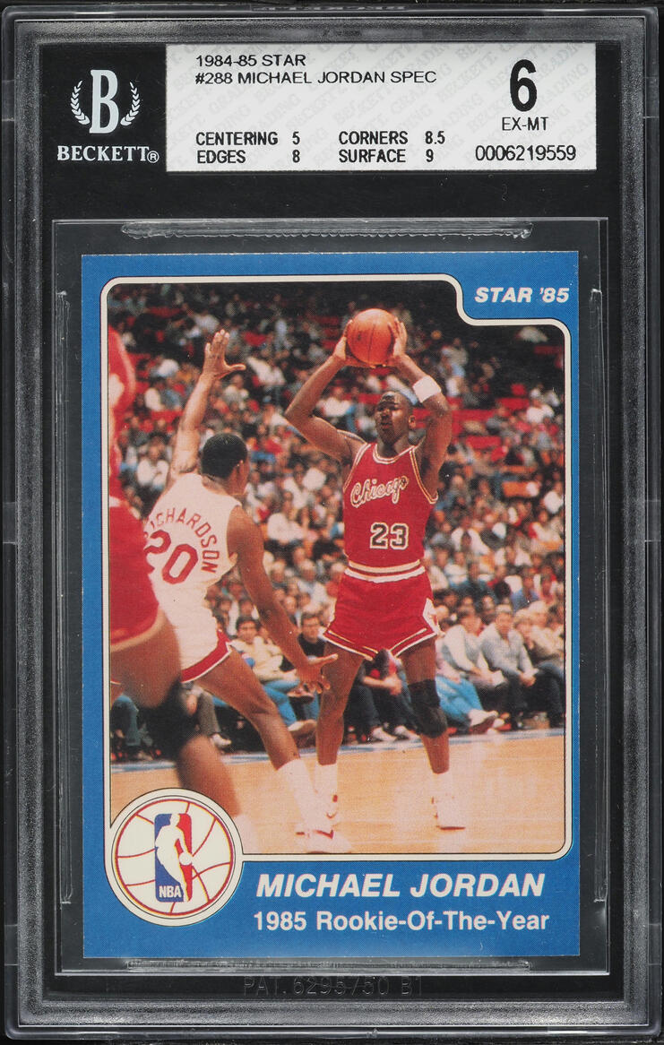 1984 Star Basketball Michael Jordan ROOKIE #288 BGS 6 EXMT