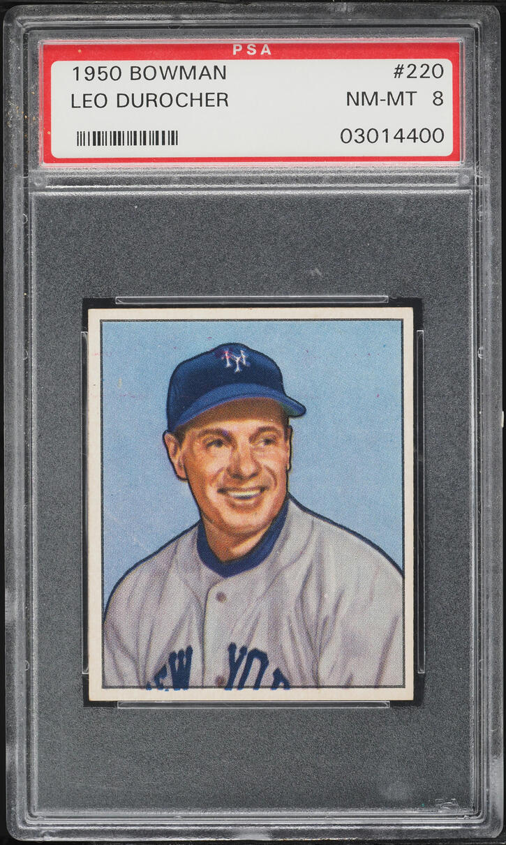1950 Bowman Leo Durocher #220 PSA 8 NM-MT