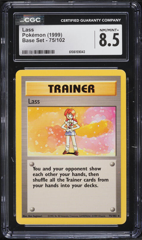 1999 Pokemon Base Set Lass #75 CGC 8.5 NM-MT+