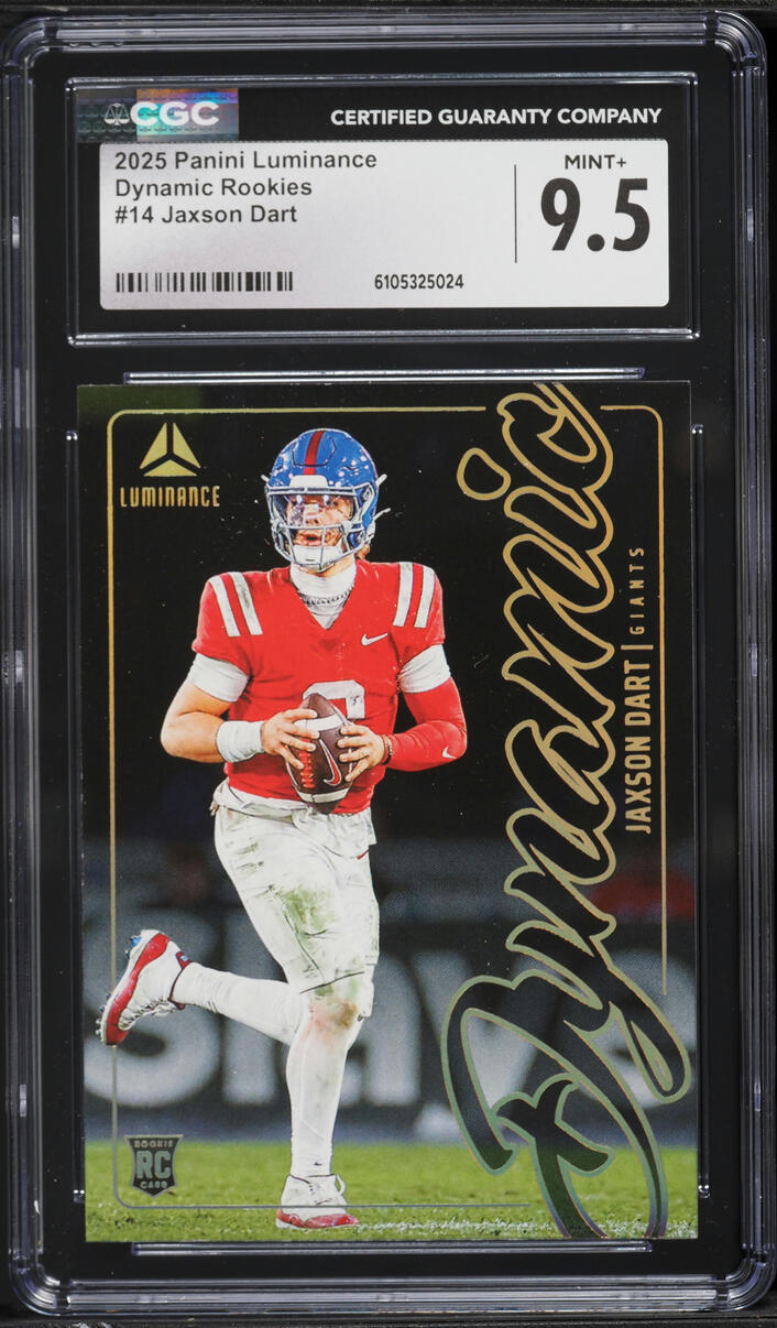 2025 Panini Luminance Dynamic Jaxson Dart ROOKIE #14 CGC 9.5 MINT+