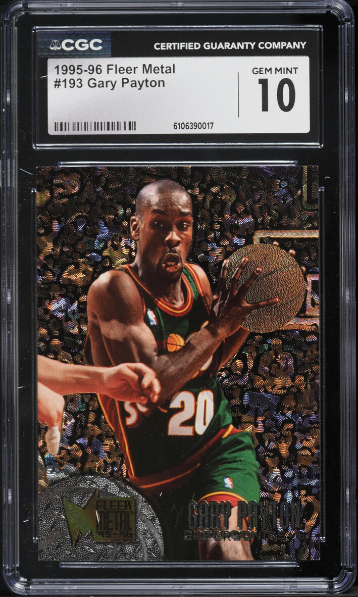 1995 Metal Basketball Gary Payton #193 CGC 10 GEM MINT