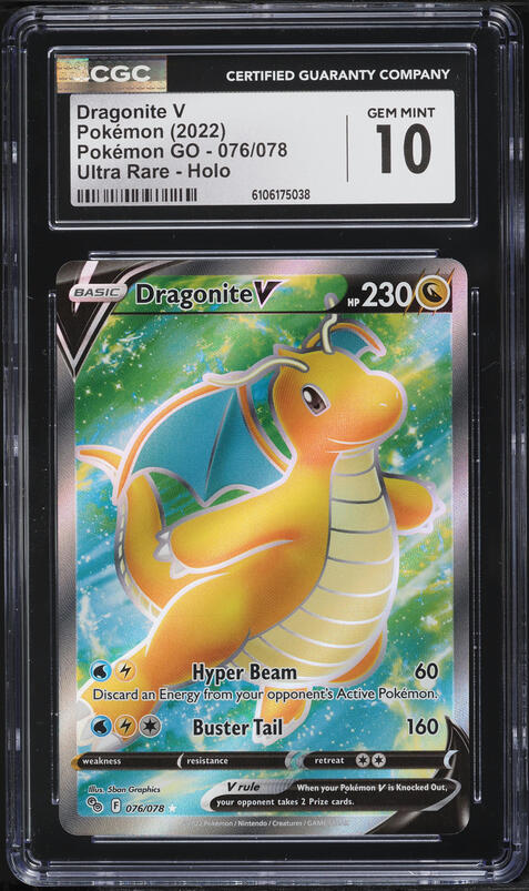 pokemon go card dragonite v 2022 Sword & Shield - Pokemon - Ultra Rare Celebrate the incredible history of the TCG hobby by adding this Dragonite V 2022 Pokemon Go Full Art Ultra Rare #076 PSA Authenticated 10 Card to your vault My newest Dragonite Miscut! This