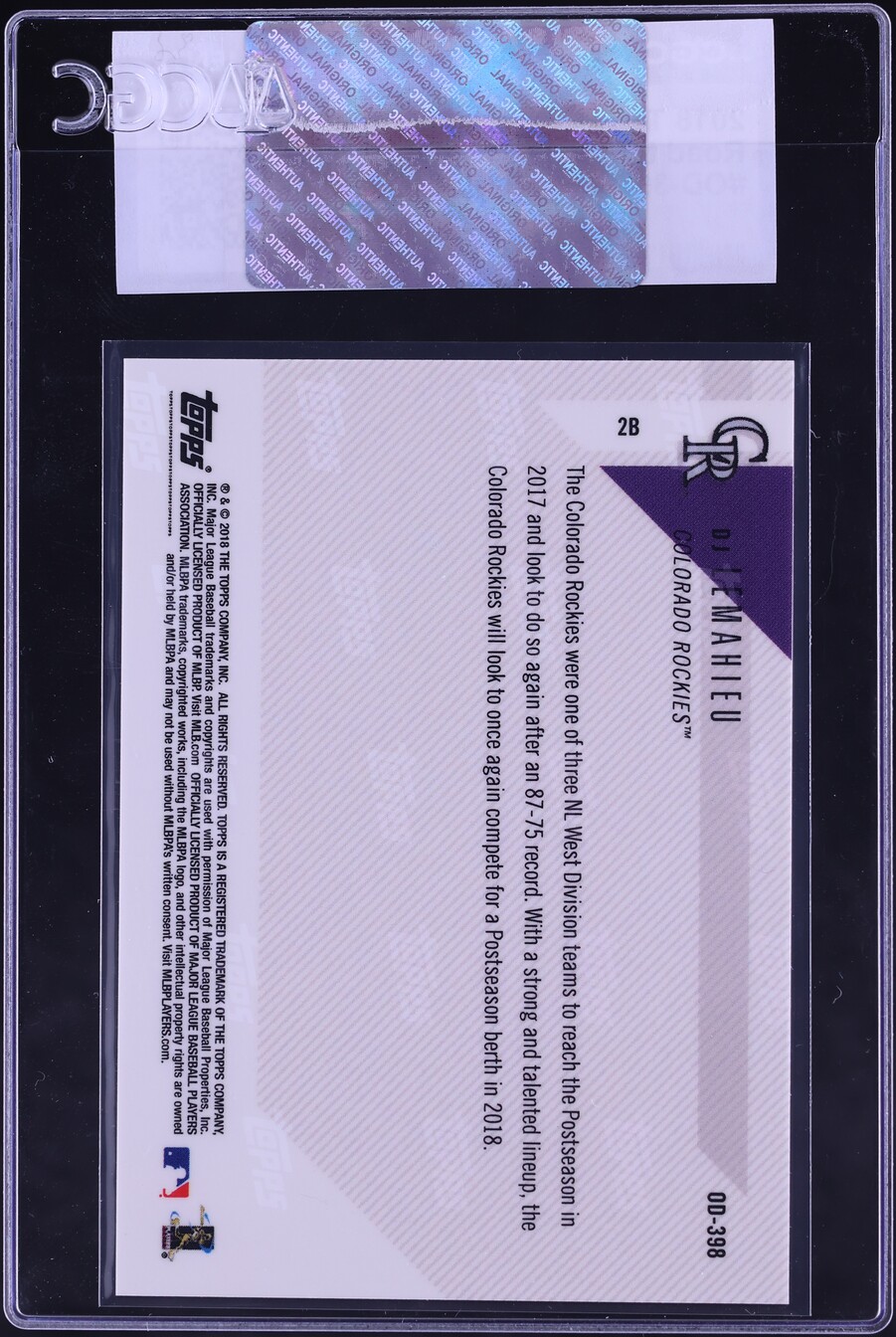 2018 Topps Now Road To Opening Day DJ LeMahieu #OD-398 CGC AUTH