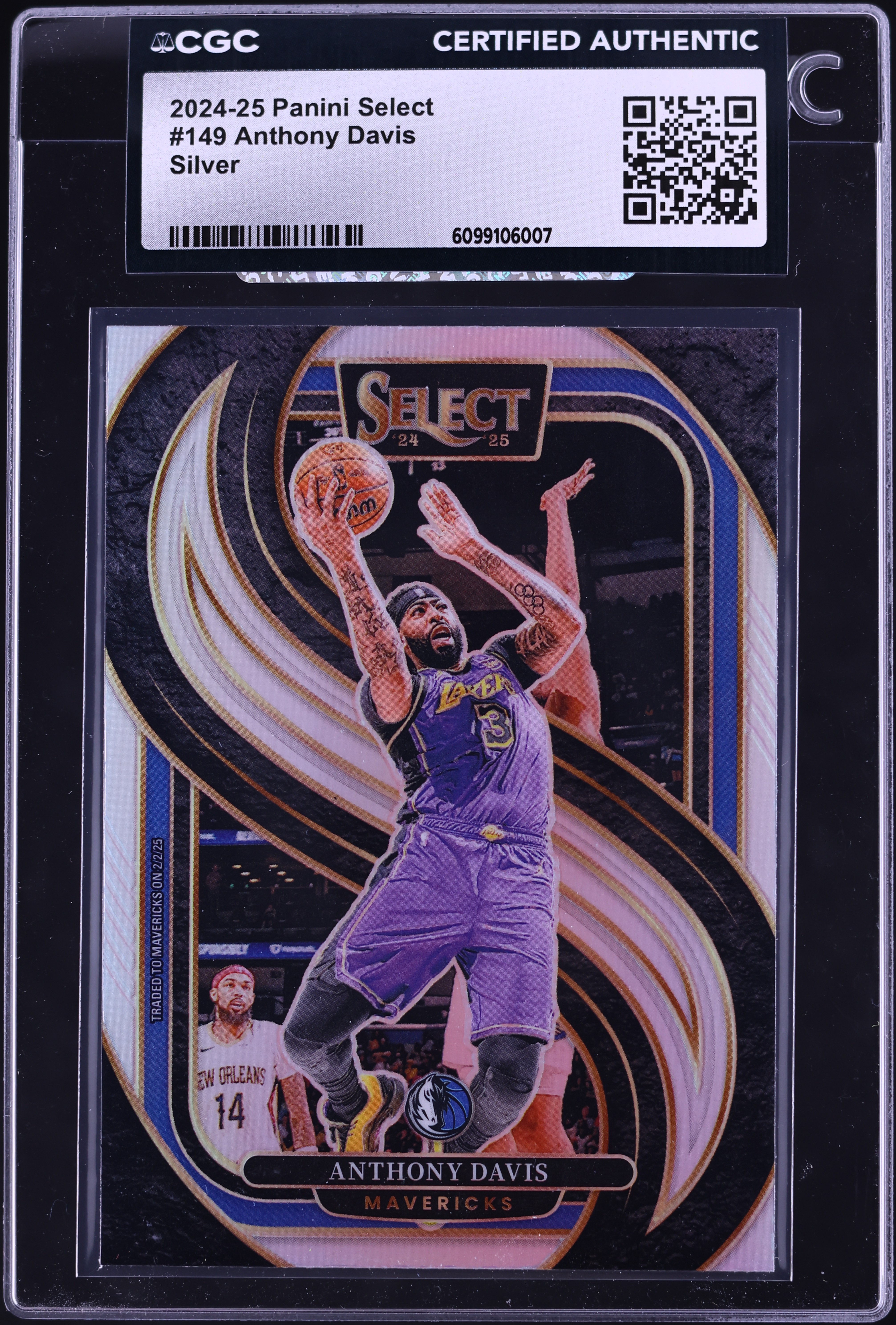2024 Select Premier Level Silver Prizm Anthony Davis #149 CGC AUTH 