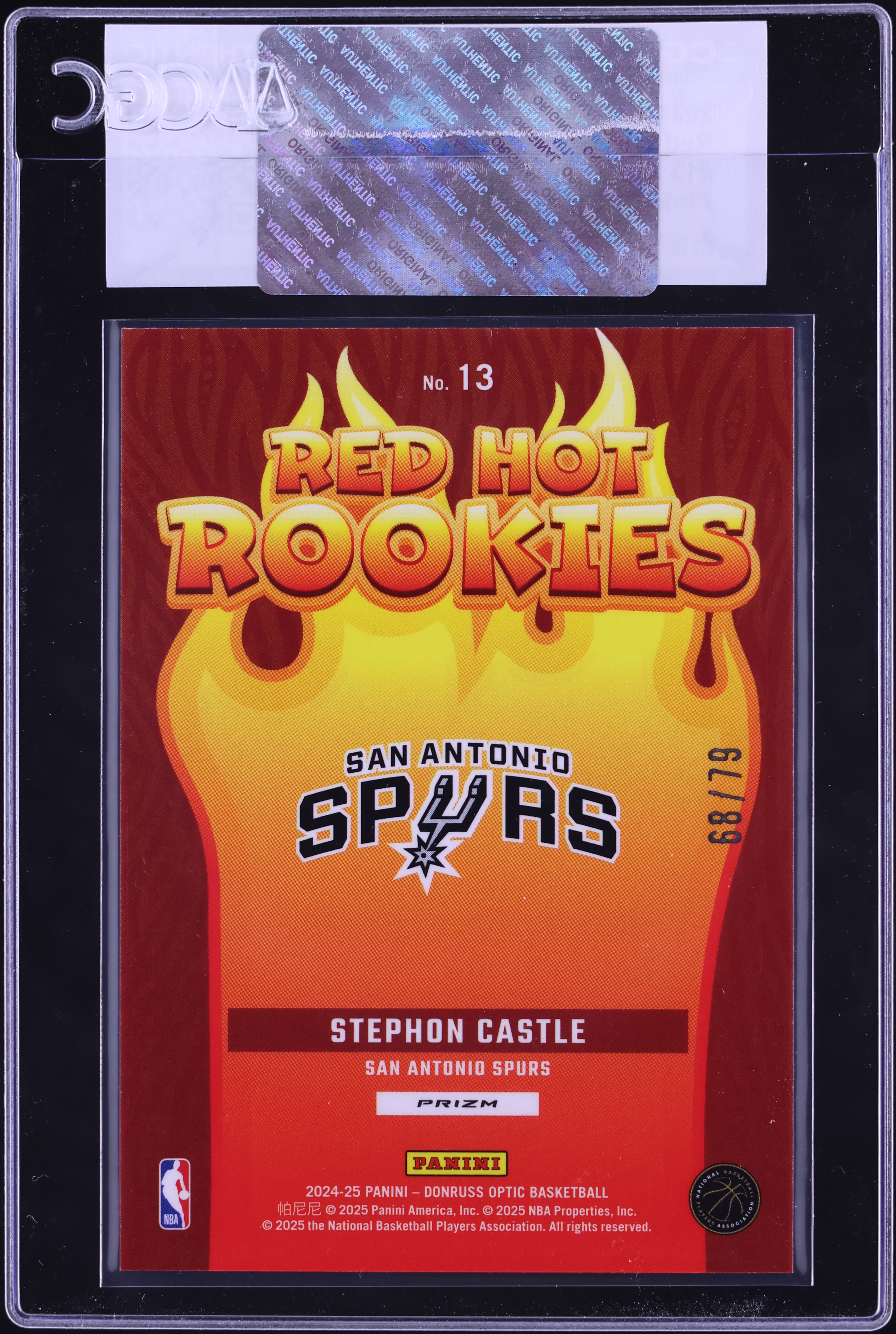 2024 Donruss Optic Red Hot Pink Velocity Prizm Stephon Castle