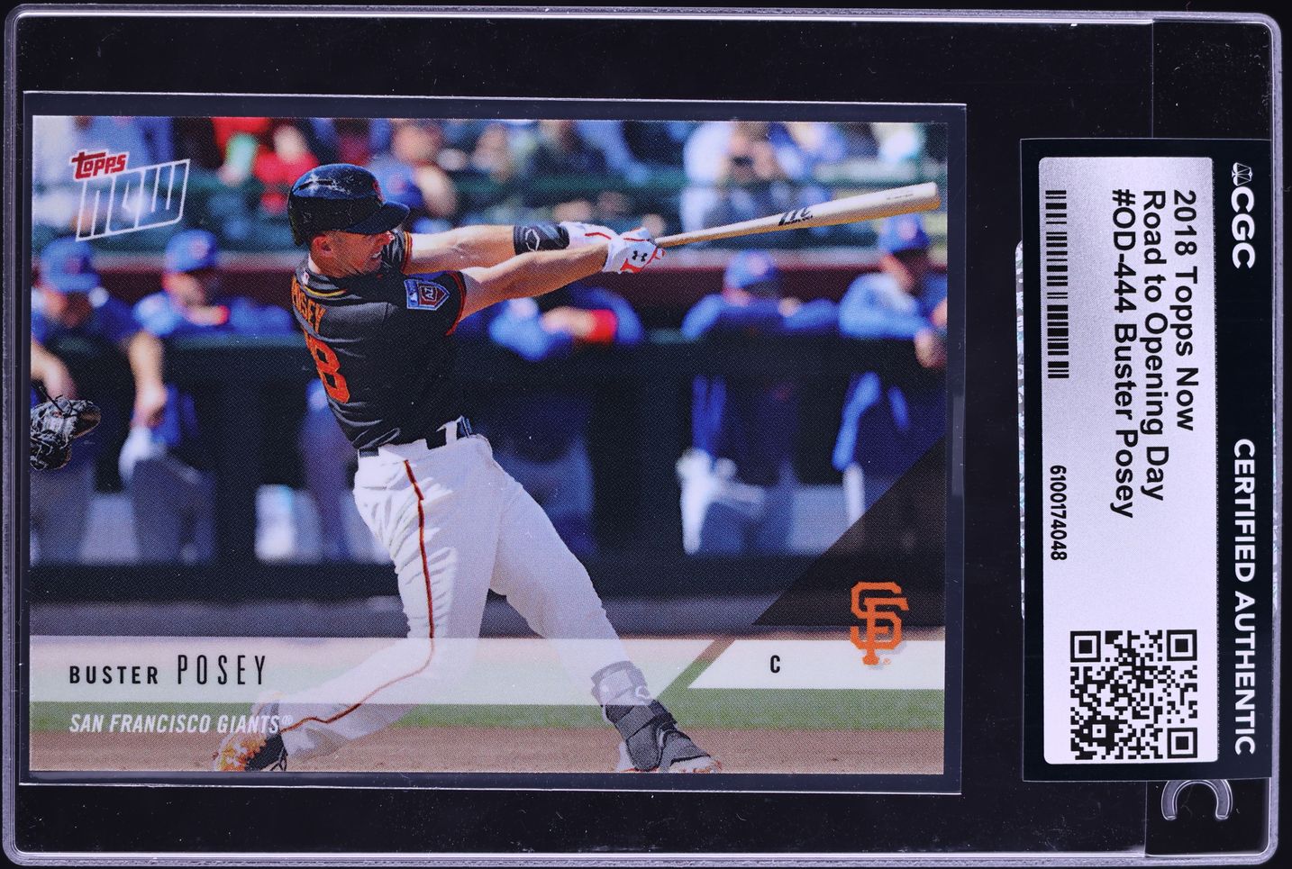 2018 Topps Now Road To Opening Day Buster Posey #OD-444 CGC AUTH