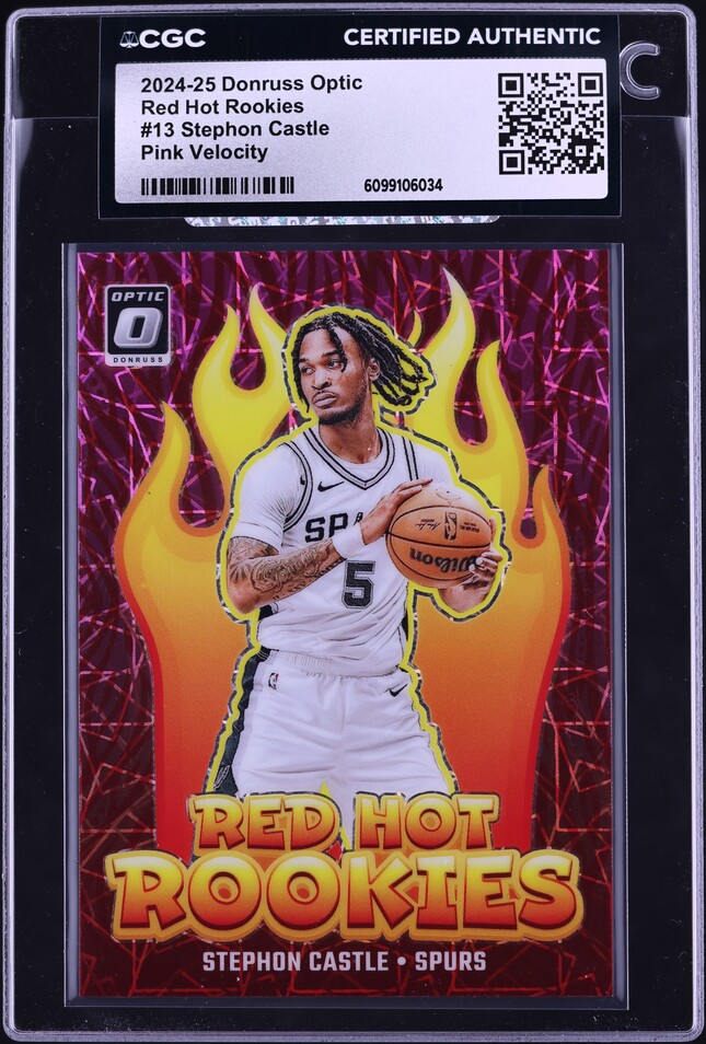 2024 Donruss Optic Red Hot Pink Velocity Prizm Stephon Castle