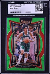 2024 Select Concourse Neon Green Prizm AJ Johnson ROOKIE /75 #67