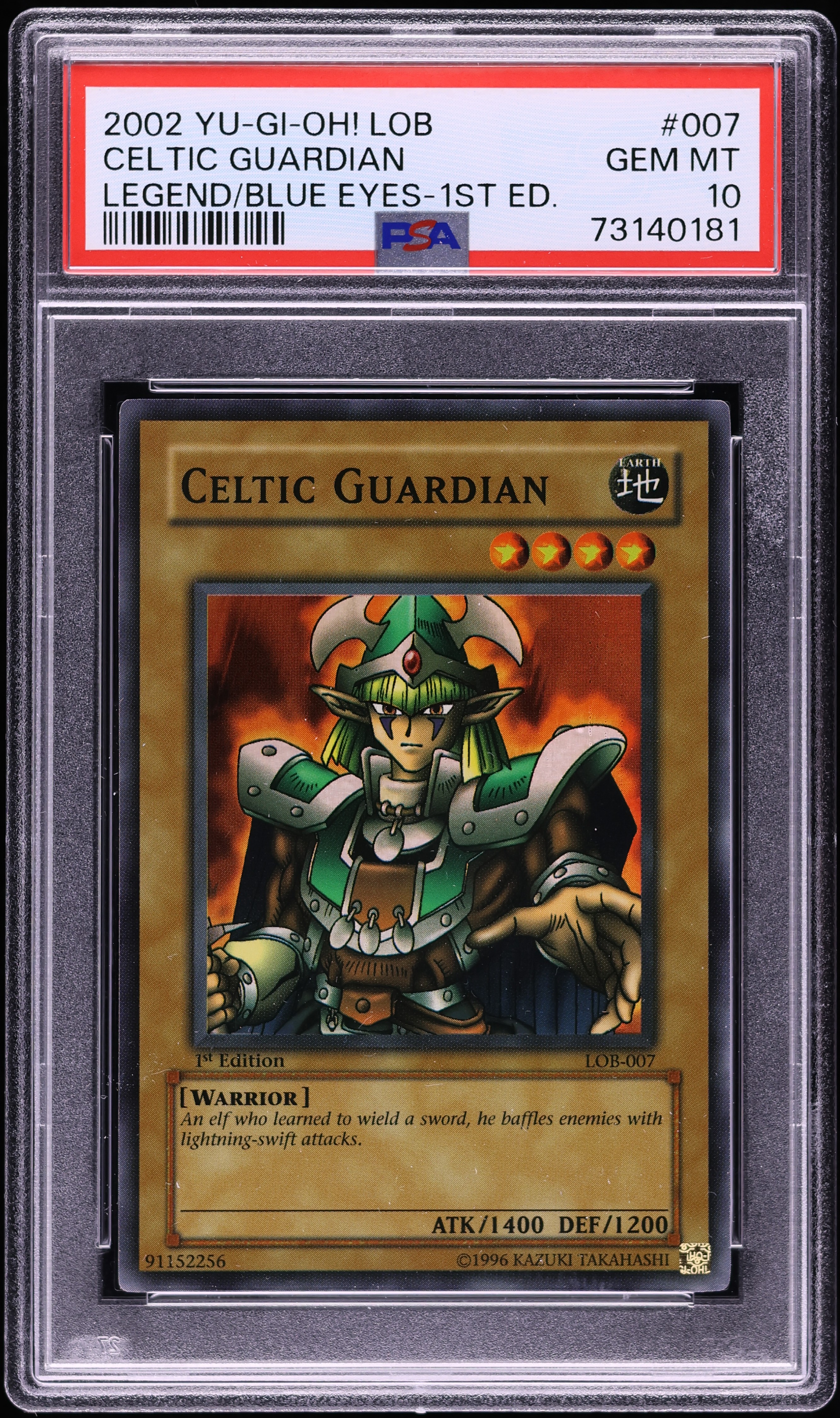 2002 Yu-Gi-Oh! Legend Of Blue Eyes 1st Edition Celtic Guardian