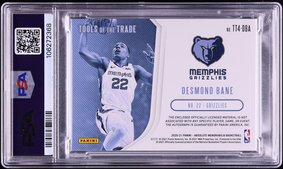 desmond bane auto   nbaカード 2020 Absolute Memorabilia Level 2 Desmond Bane ROOKIE PATCH AUTO